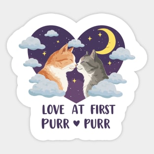 Love at first Purr Sticker